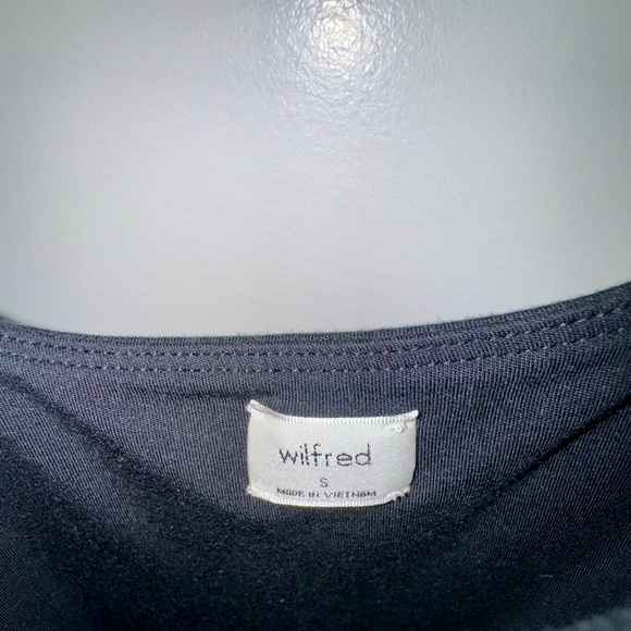 Aritzia Wilfred Saturn Midi Black Wrap Dress Size Small - Picture 7 of 7